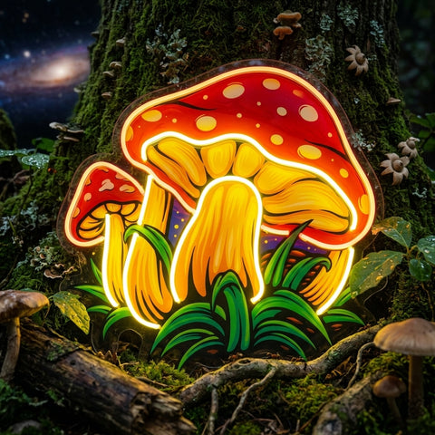 Psychedelic Eye Mushroom LED Neon Sign Light Pop Art