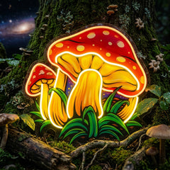 Psychedelic Eye Mushroom LED Neon Sign Light Pop Art