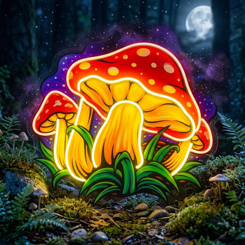 Psychedelic Eye Mushroom LED Neon Sign Light Pop Art