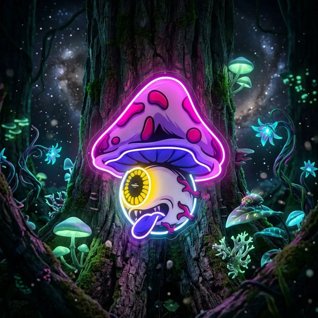 Mushroom Eye LED Neon Sign Light Pop Art