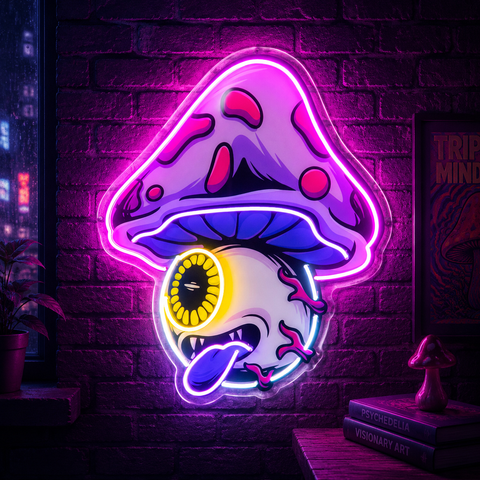 Mushroom Eye LED Neon Sign Light Pop Art