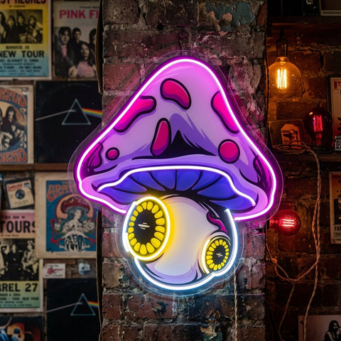 Mushroom Eye LED Neon Sign Light Pop Art