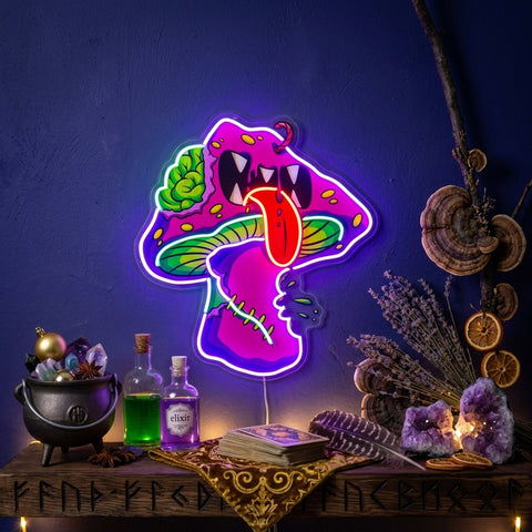 Mushroom Monster Streetwear LED Neon Sign Light Pop Art
