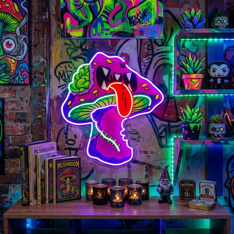 Mushroom Monster Streetwear LED Neon Sign Light Pop Art