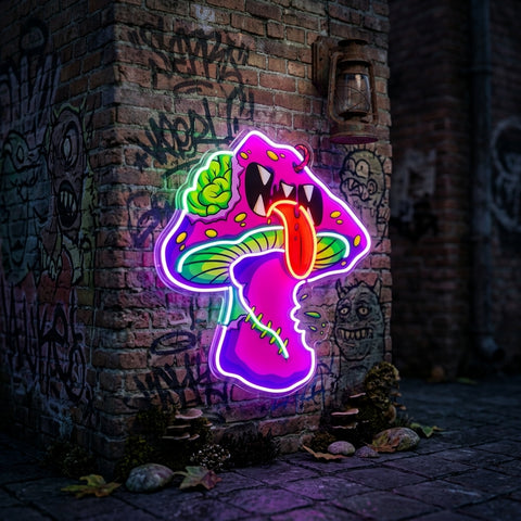 Mushroom Monster Streetwear LED Neon Sign Light Pop Art