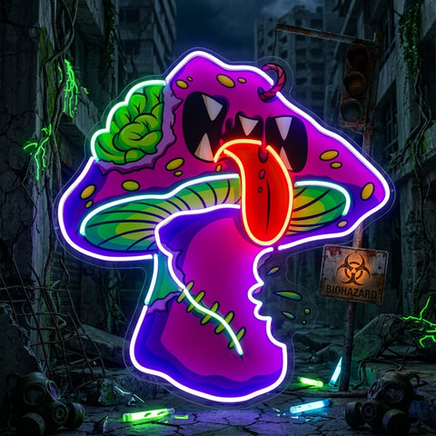 Mushroom Monster Streetwear LED Neon Sign Light Pop Art
