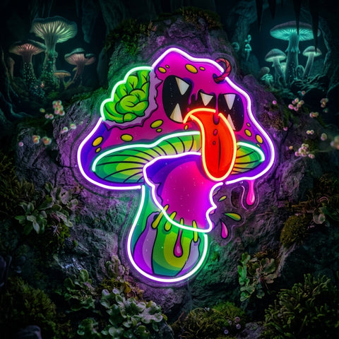 Mushroom Monster Streetwear LED Neon Sign Light Pop Art