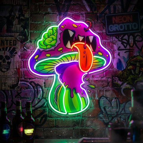 Mushroom Monster Streetwear LED Neon Sign Light Pop Art