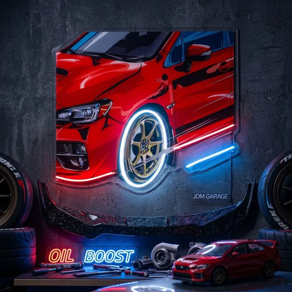 Car Fire LED Neon Sign Light Pop Art