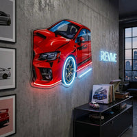 Car Fire LED Neon Sign Light Pop Art