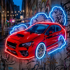Car Fire LED Neon Sign Light Pop Art