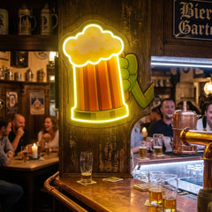 Cowboy Pickle Cartoon LED Neon Sign Light Pop Art