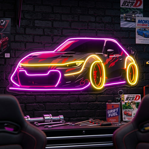 Race Drift LED Neon Sign Light Pop Art