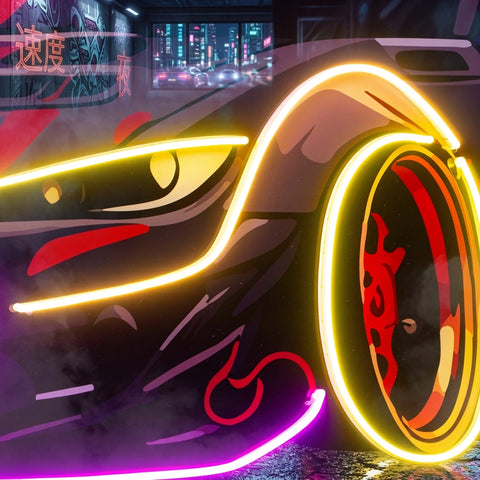 Race Drift LED Neon Sign Light Pop Art