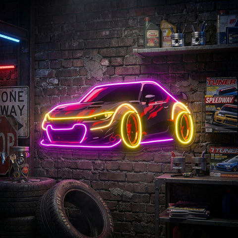 Race Drift LED Neon Sign Light Pop Art