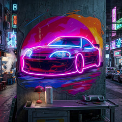 Colorful Car LED Neon Sign Light Pop Art
