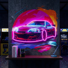 Colorful Car LED Neon Sign Light Pop Art
