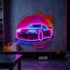 Colorful Car LED Neon Sign Light Pop Art