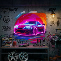 Colorful Car LED Neon Sign Light Pop Art