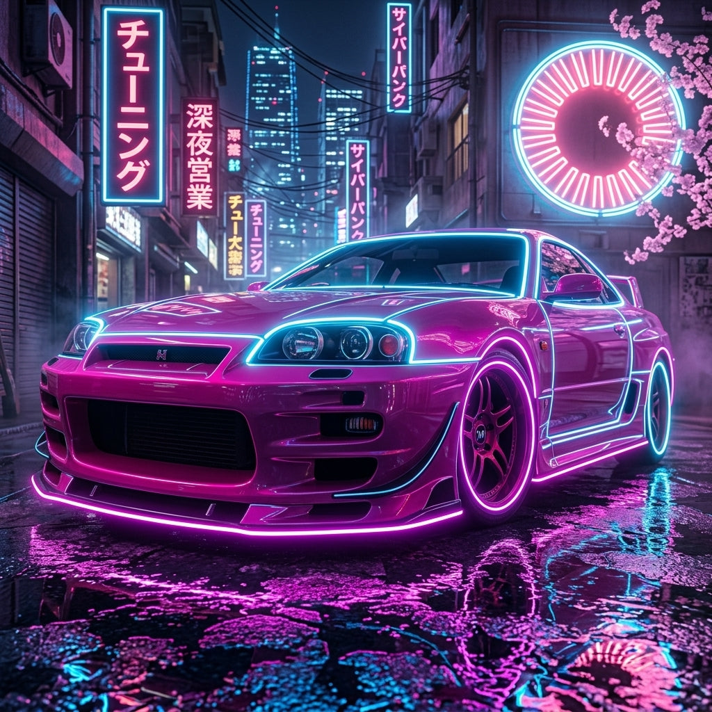 Colorful Car LED Neon Sign Light Pop Art