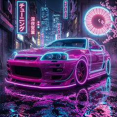 Colorful Car LED Neon Sign Light Pop Art