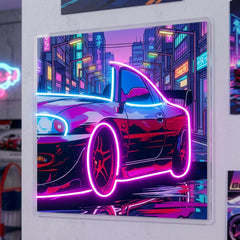 Colorful Car LED Neon Sign Light Pop Art