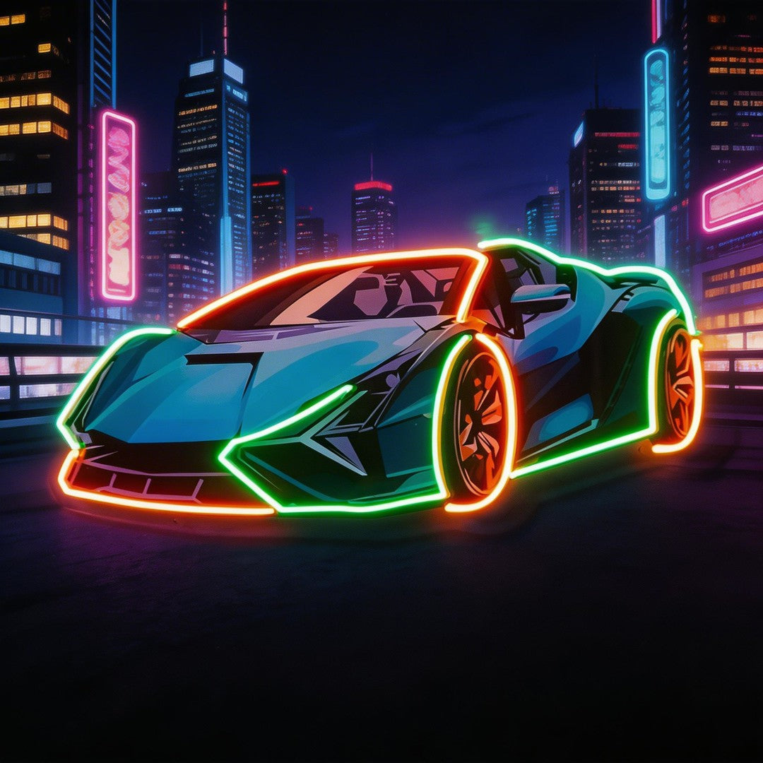 Hypercar LED Neon Sign Light Pop Art