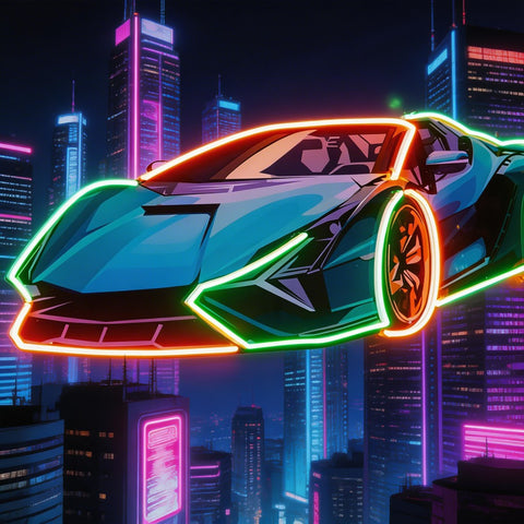 Hypercar LED Neon Sign Light Pop Art