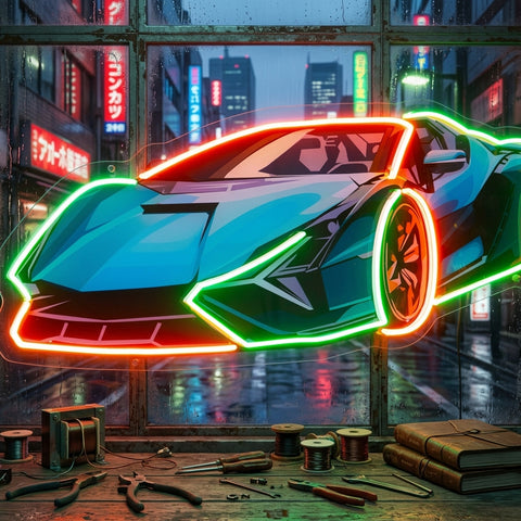Hypercar LED Neon Sign Light Pop Art