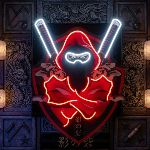 Red Ninja LED Neon Sign Light Pop Art