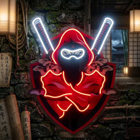 Red Ninja LED Neon Sign Light Pop Art