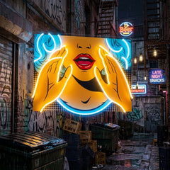 Comic Book Girl LED Neon Sign Light Pop Art
