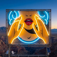 Comic Book Girl LED Neon Sign Light Pop Art