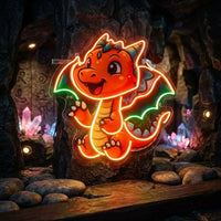 The Happy Dragon LED Neon Sign Light Pop Art