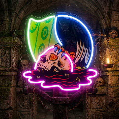 Vulture Skull LED Neon Sign Light Pop Art