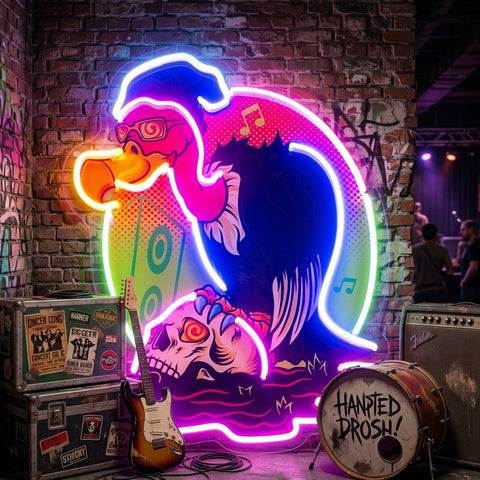 Vulture Skull LED Neon Sign Light Pop Art