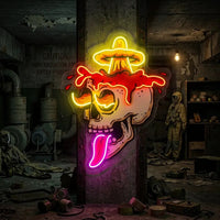 Exploded Skull LED Neon Sign Light Pop Art