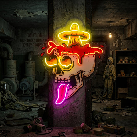 Exploded Skull LED Neon Sign Light Pop Art