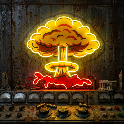 Exploded Skull LED Neon Sign Light Pop Art