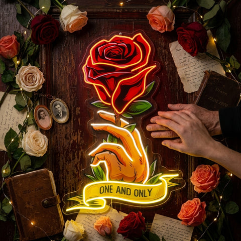 Roses Gift LED Neon Sign Light Pop Art