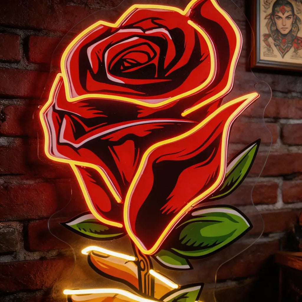 Roses Gift LED Neon Sign Light Pop Art