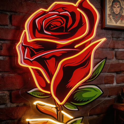 Roses Gift LED Neon Sign Light Pop Art