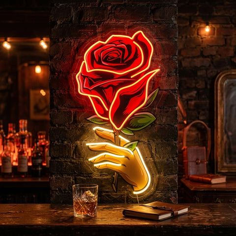 Roses Gift LED Neon Sign Light Pop Art