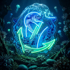 Marlin Fish with Anchor LED Neon Sign Light Pop Art