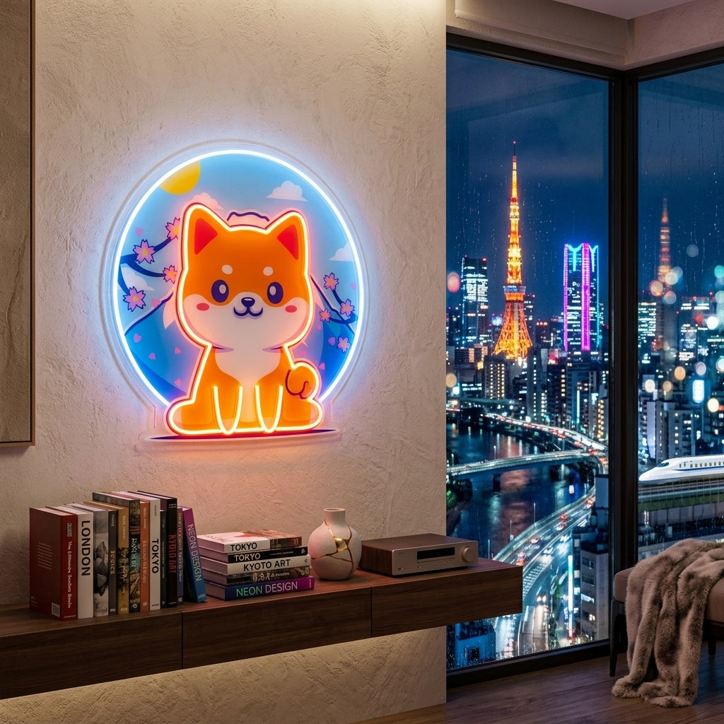 Shiba Mountain LED Neon Sign Light Pop Art