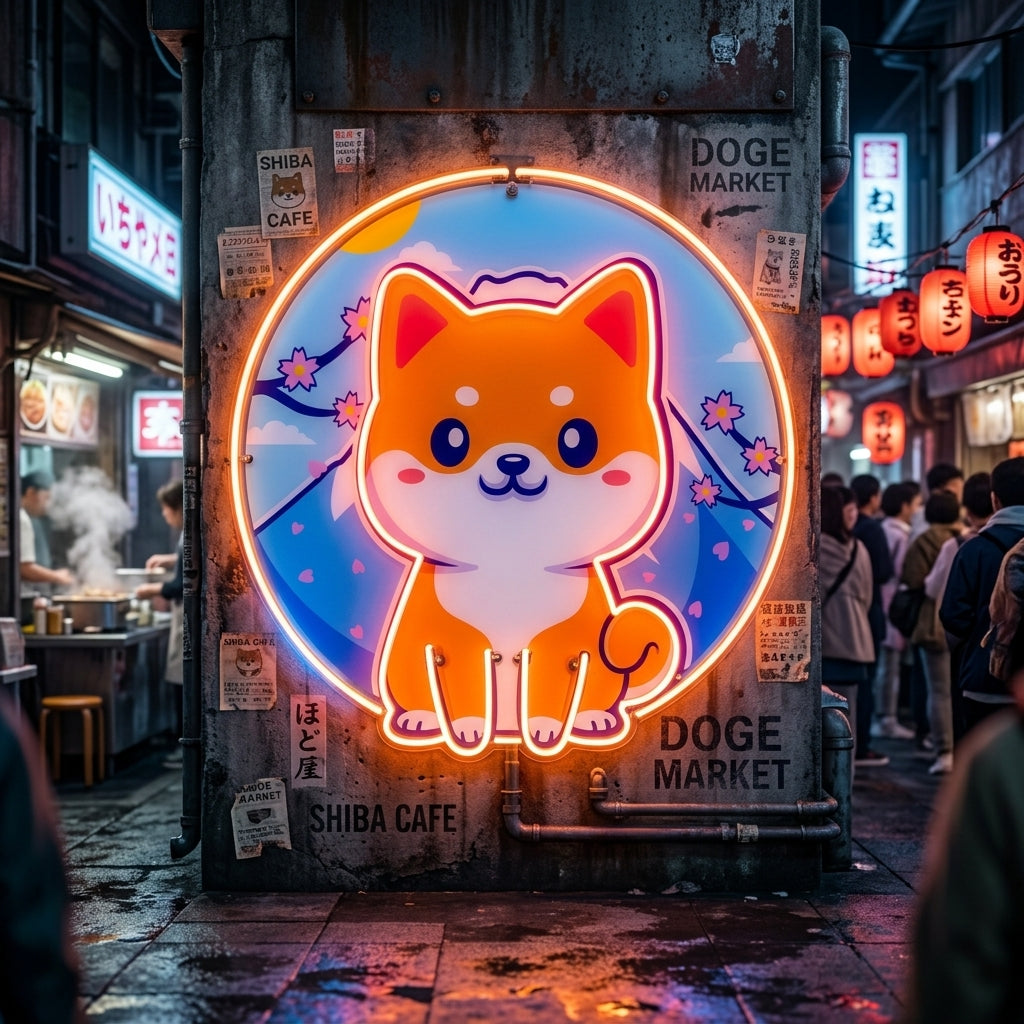 Shiba Mountain LED Neon Sign Light Pop Art