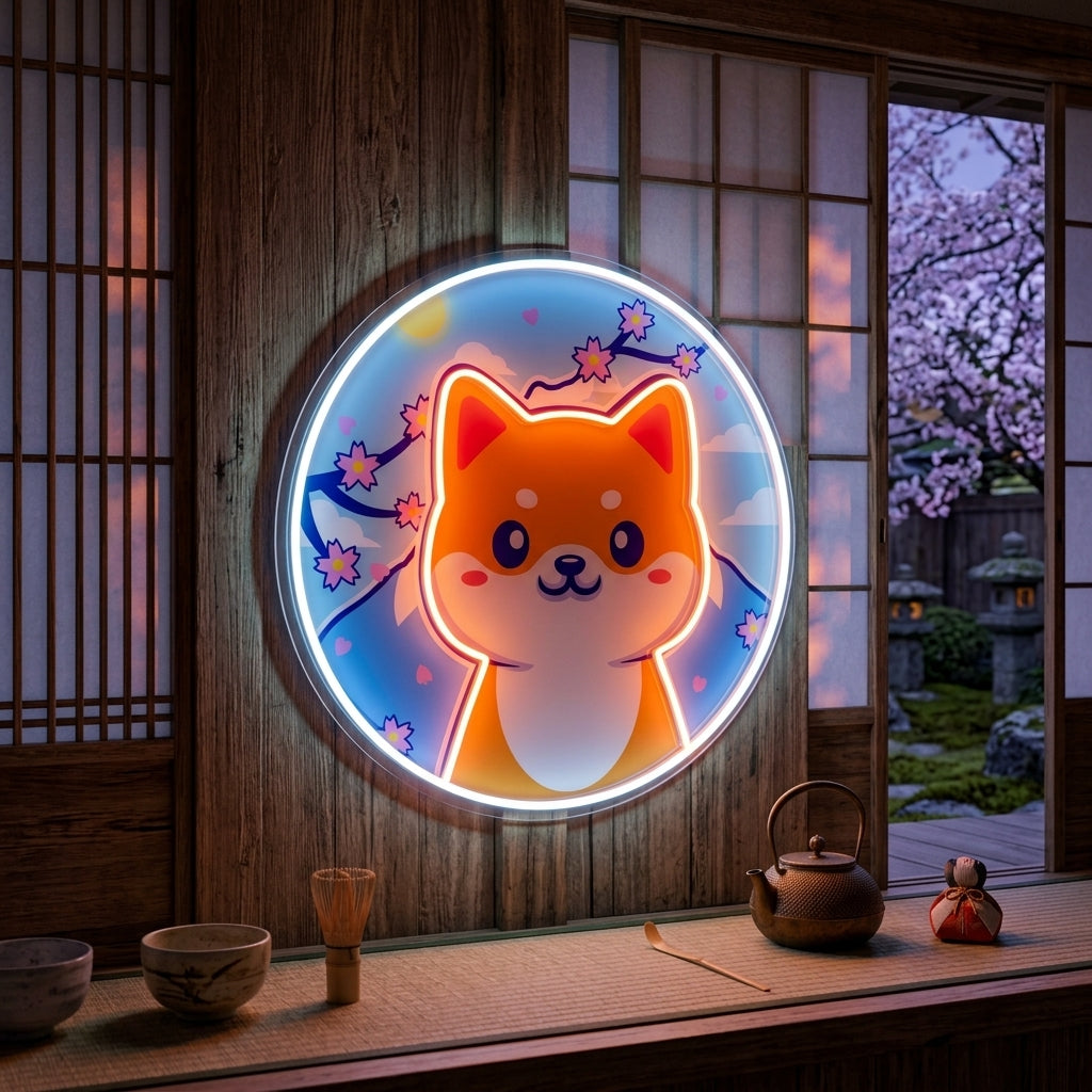 Shiba Mountain LED Neon Sign Light Pop Art