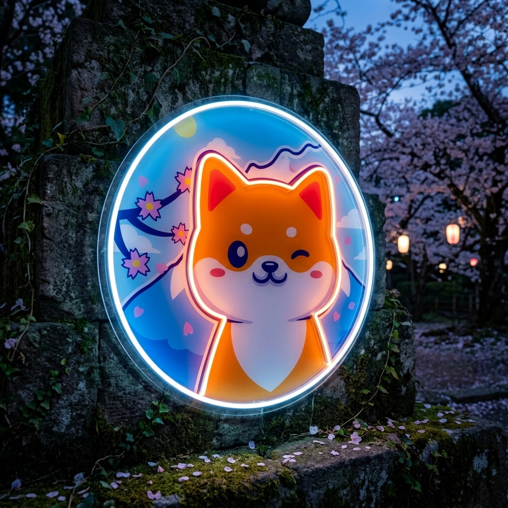 Shiba Mountain LED Neon Sign Light Pop Art