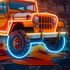 Adventure Jeep LED Neon Sign Light Pop Art