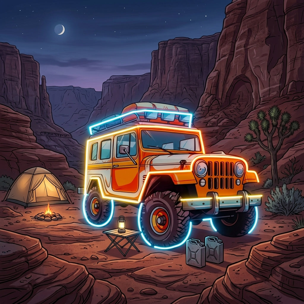Adventure Jeep LED Neon Sign Light Pop Art